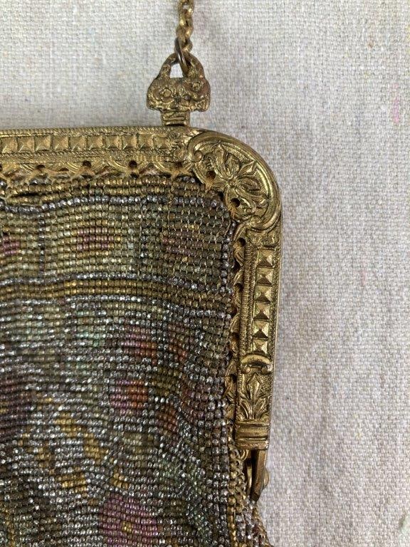 Antique French Glass Bead Purse - 5