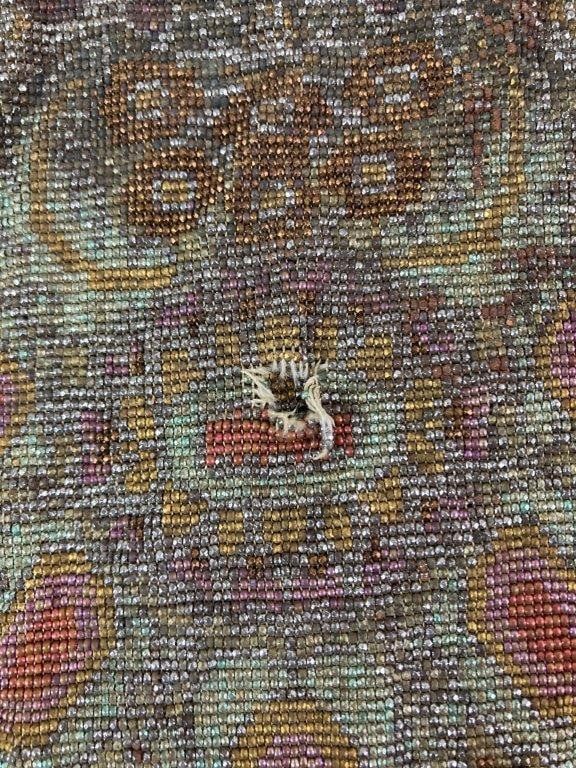 Antique French Glass Bead Purse - 8