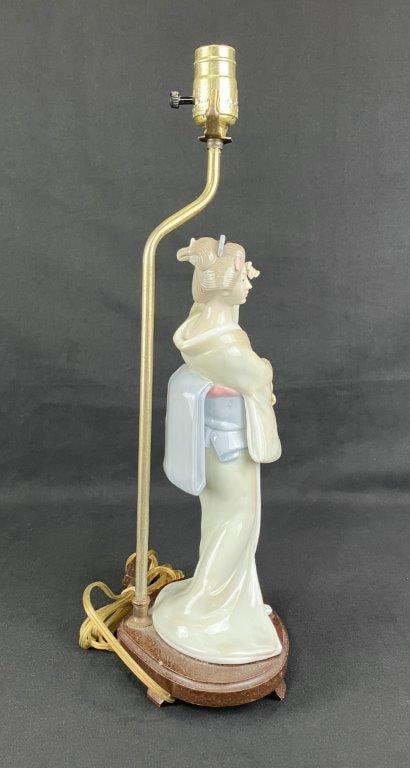 Two Japanese Porcelain Figural Lamps - 11