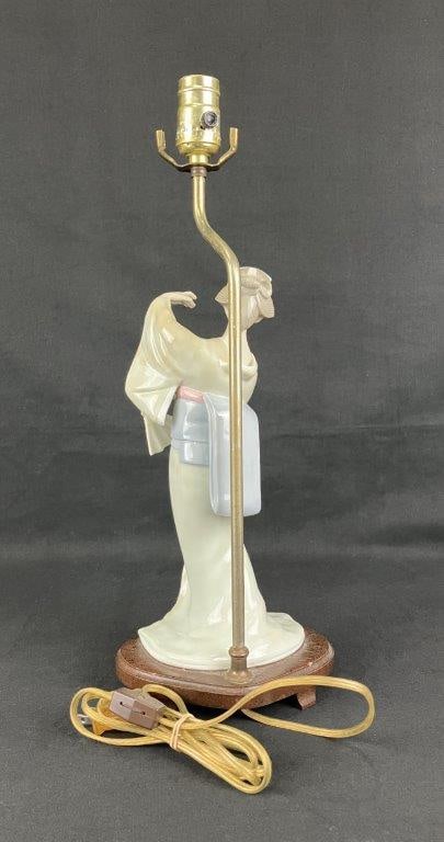 Two Japanese Porcelain Figural Lamps - 12