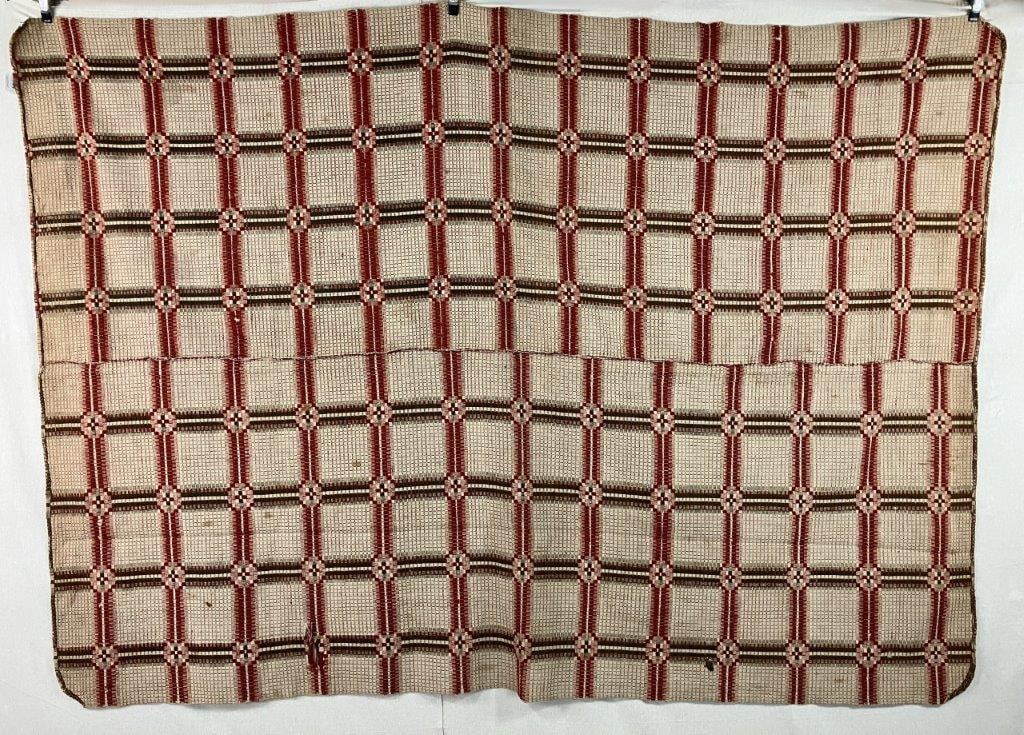19th Century Overshot Coverlet - 7