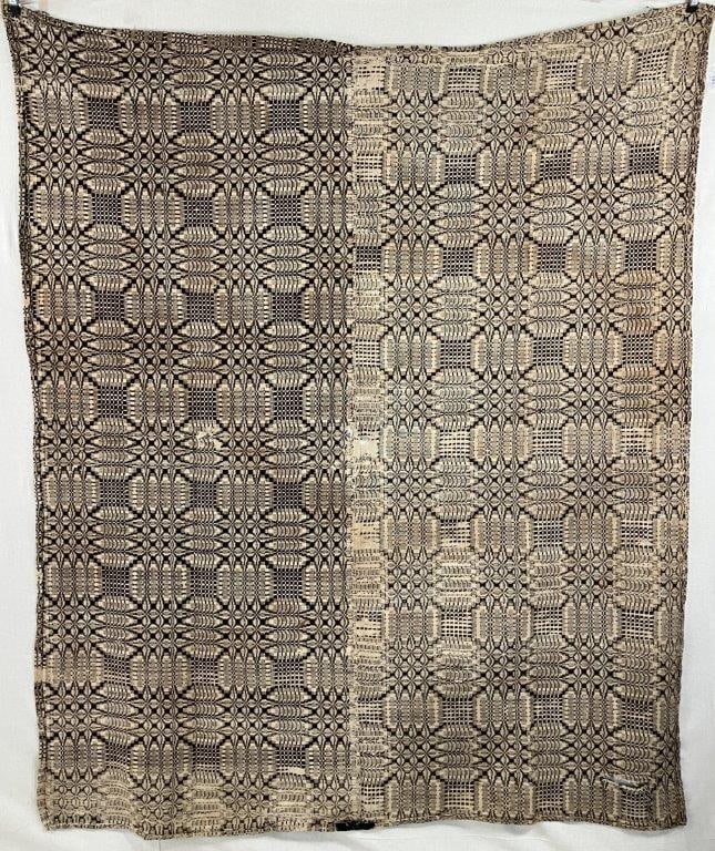 19th Century Overshot Coverlet - 6