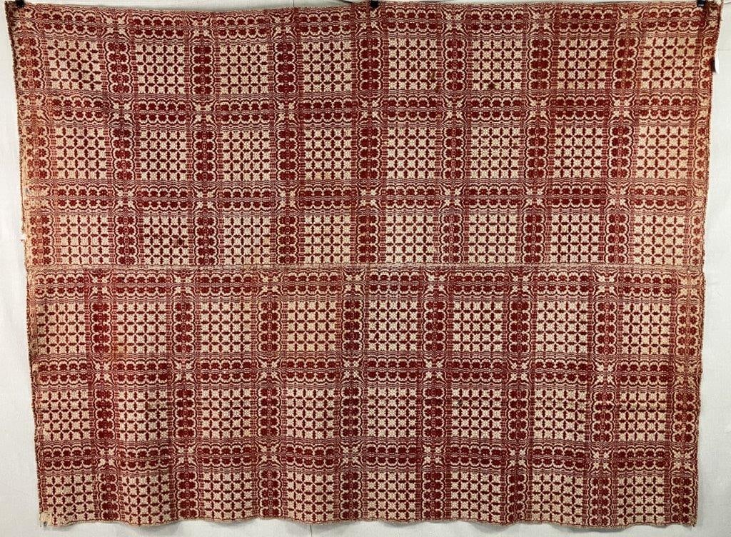19th Century Overshot Coverlet - 6