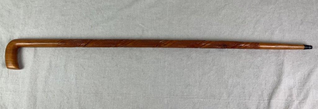 Folk Art Carved Cane - 2