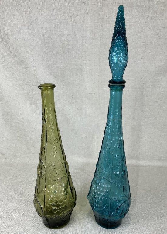 Mid Century Modern Empoli Genie Decanter Pair - 2