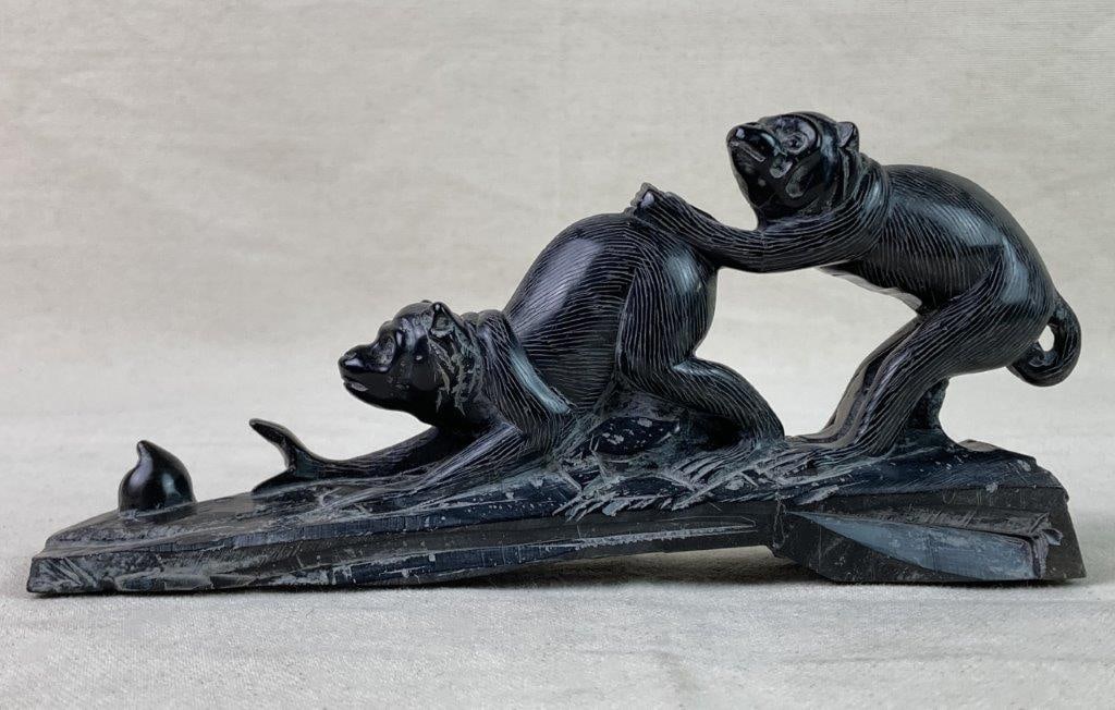 Soapstone Monkeys Sculpture - 3