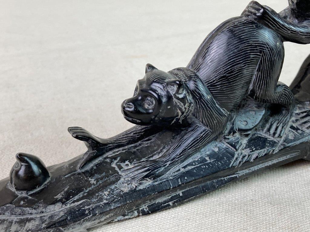 Soapstone Monkeys Sculpture - 4