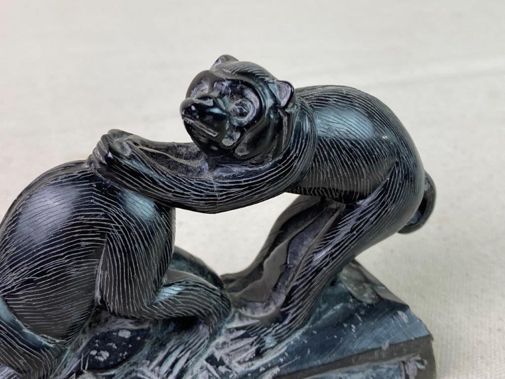 Soapstone Monkeys Sculpture - 5