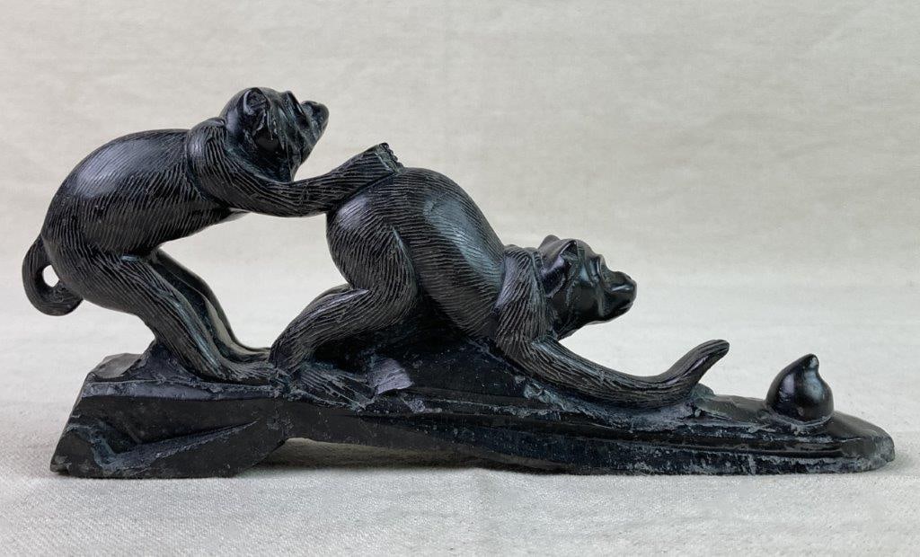 Soapstone Monkeys Sculpture - 7