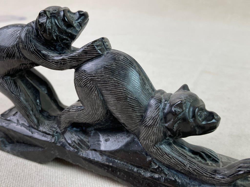 Soapstone Monkeys Sculpture - 8