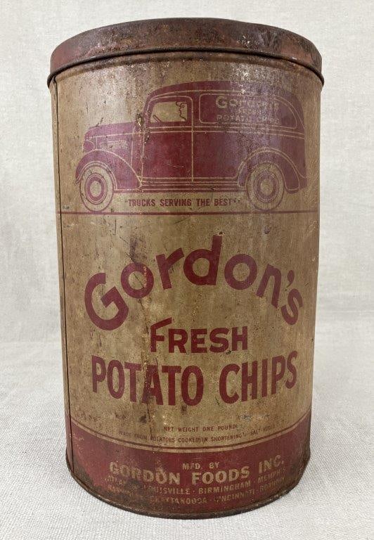 Advertising Tin, Gordon's Fresh Potato Chips - 2