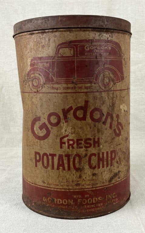 Advertising Tin, Gordon's Fresh Potato Chips - 7