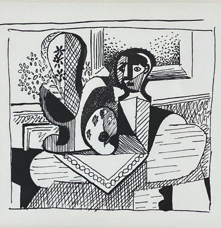Pablo Picasso Painter Picking Up His Brush Cubist Lithograph - 2