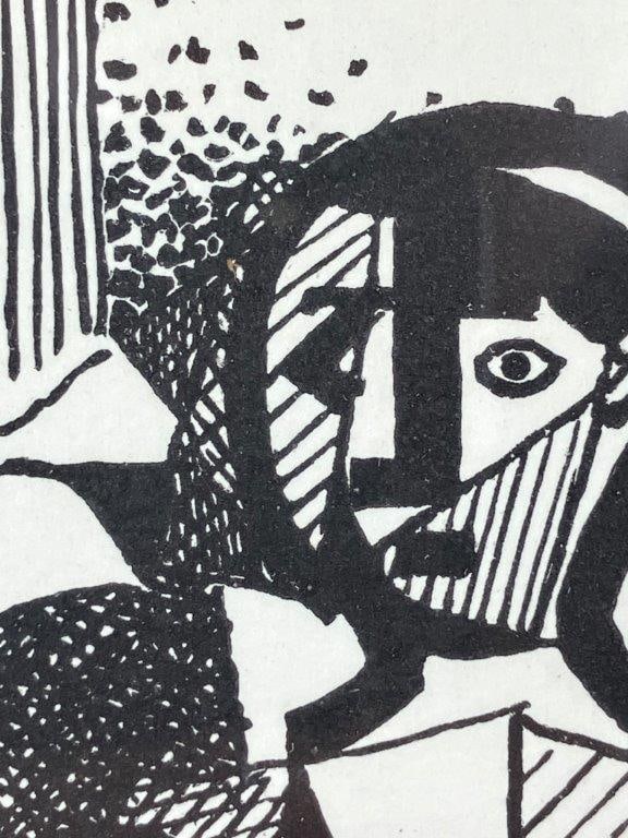 Pablo Picasso Painter Picking Up His Brush Cubist Lithograph - 3