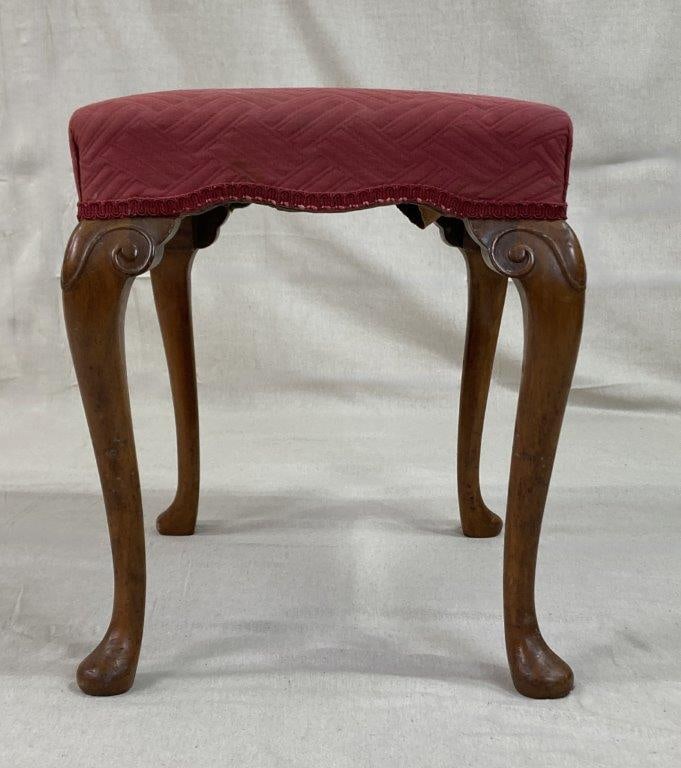Antique English Mahogany Stool - 11