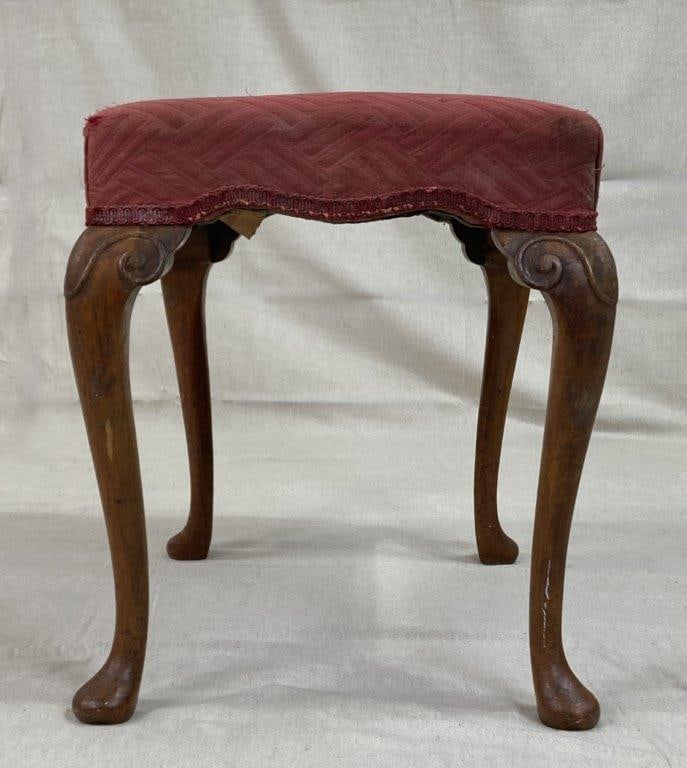 Antique English Mahogany Stool - 9