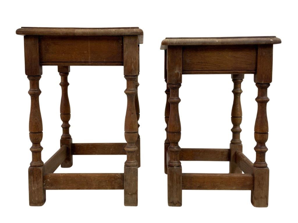 English Oak Nesting Tables - 10