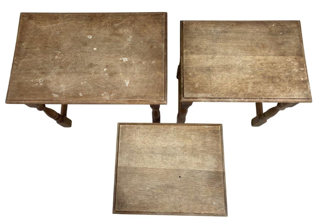 English Oak Nesting Tables - 2