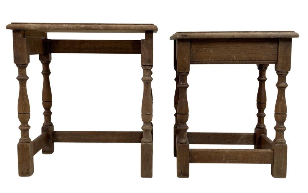 English Oak Nesting Tables - 8