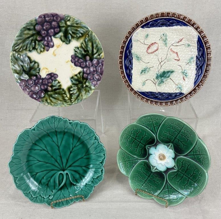 Majolica Leaf and Flower Plates - 2