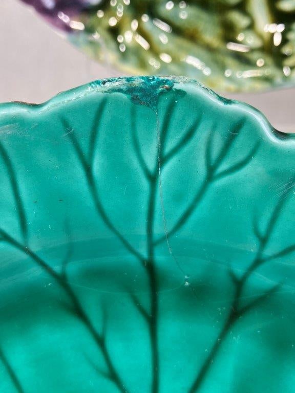 Majolica Leaf and Flower Plates - 4