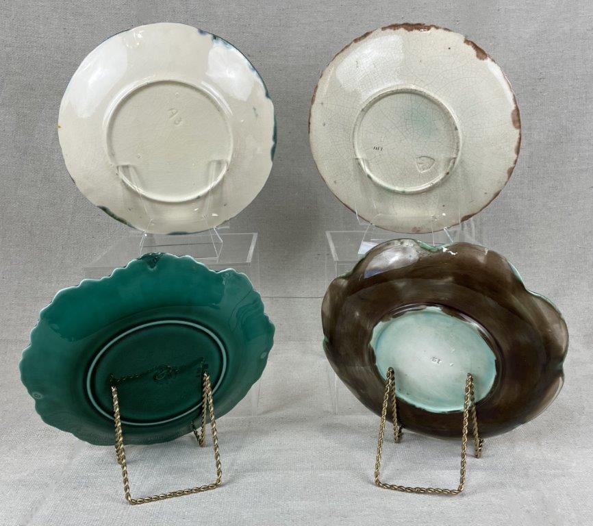 Majolica Leaf and Flower Plates - 7