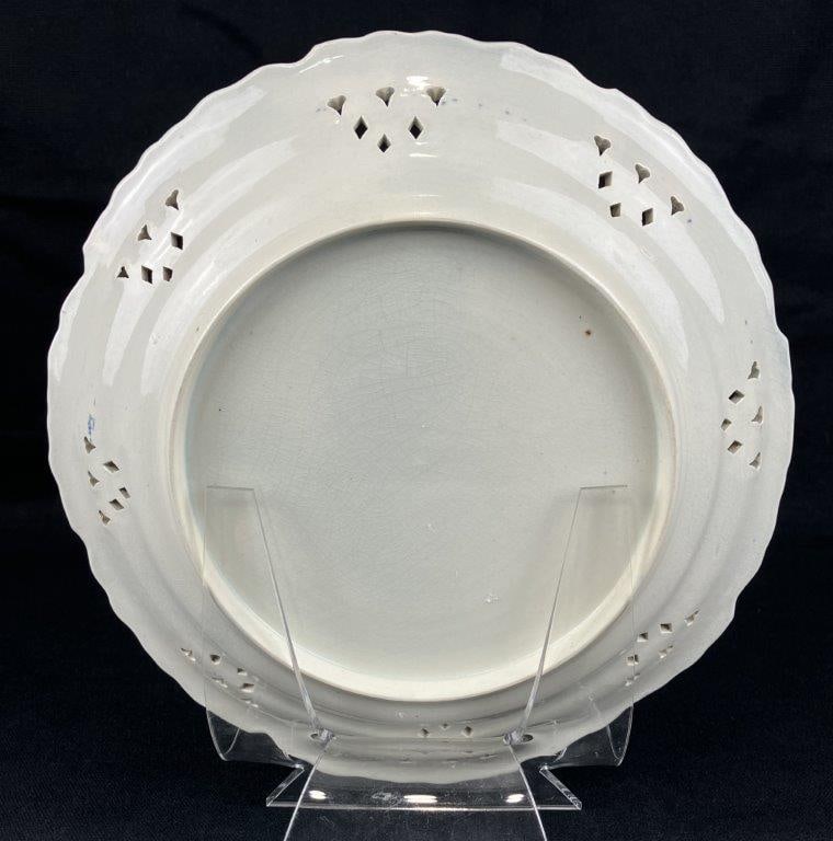 Staffordshire Pearlware Blue Pierced Decorated Bowl, Early 19th Century - 4