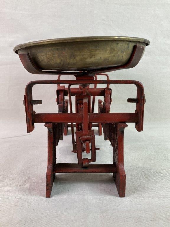 Topane Cast Iron and Brass Scale with Weights - 11