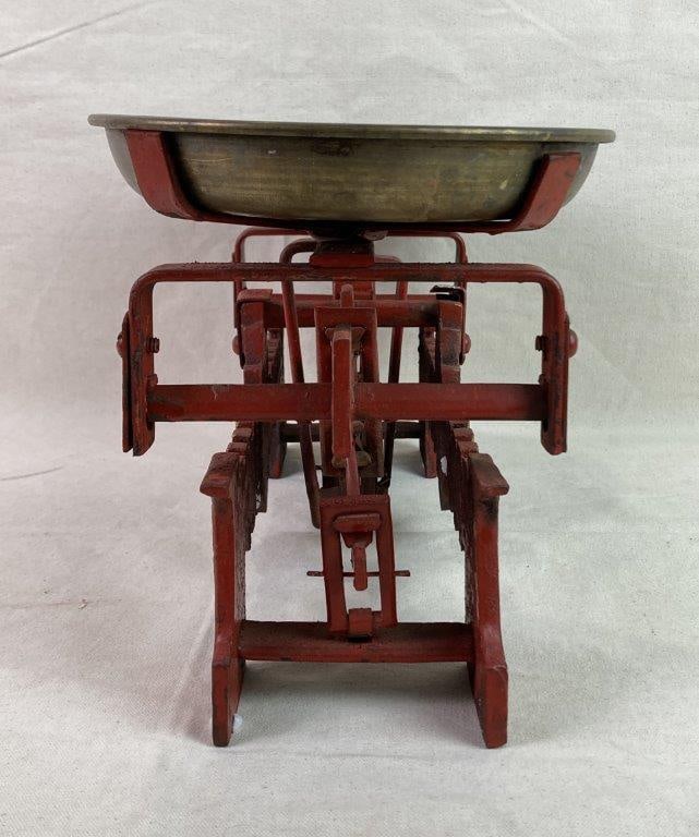 Topane Cast Iron and Brass Scale with Weights - 9