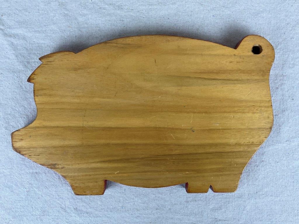 Two Vintage Wood Pig Cutting Boards - 3