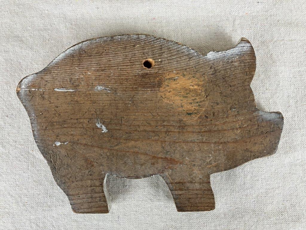 Three Wood Pig Cutting Boards - 3