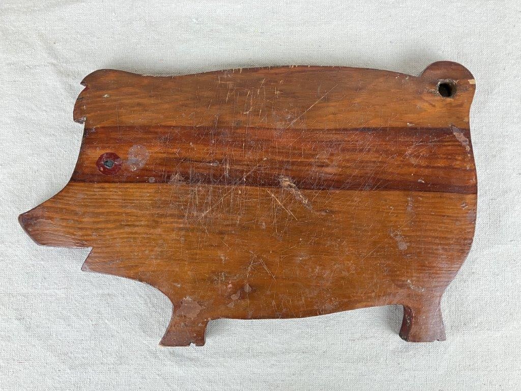 Three Wood Pig Cutting Boards - 7