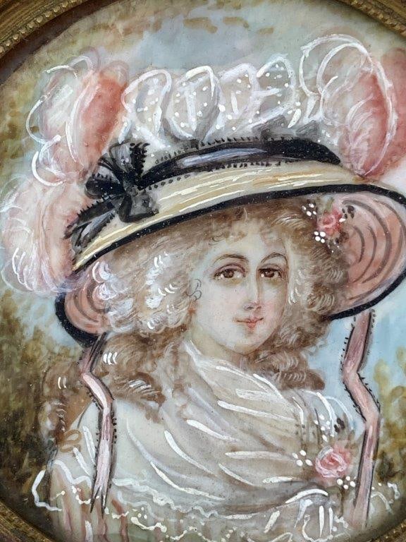 19th Century Miniature Portrait of Woman - 2