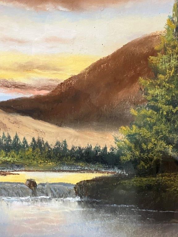 Mountain Landscape Pastel Drawing - 4