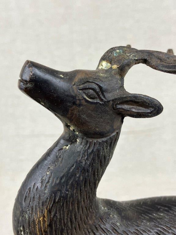 Cast Iron Stag Sculpture - 2