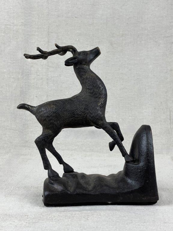 Cast Iron Stag Sculpture - 5