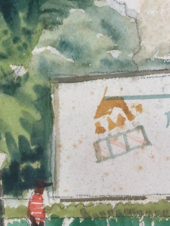 Mid-Century Black Americana Watercolor Painting - 4