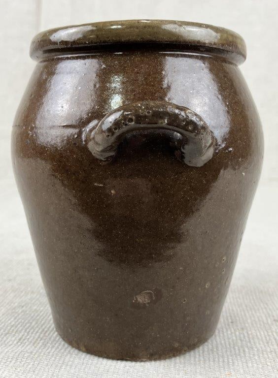 Petite Glazed Stoneware Jar - 7