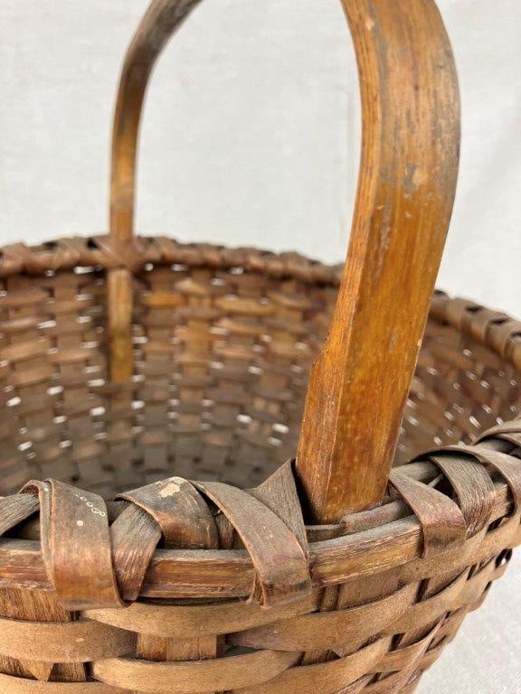 Country Split Oak Gathering Basket - 6