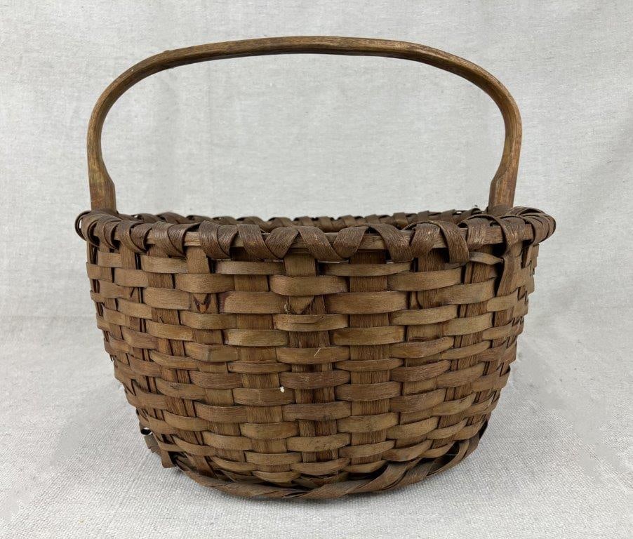 Country Split Oak Gathering Basket - 7