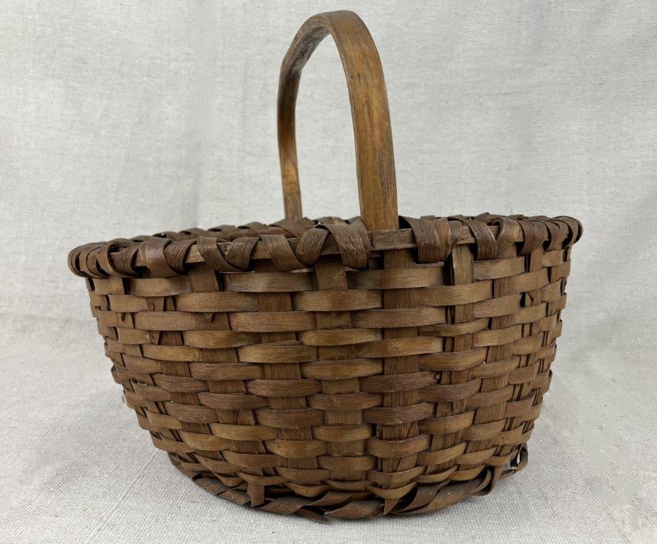 Country Split Oak Gathering Basket - 9