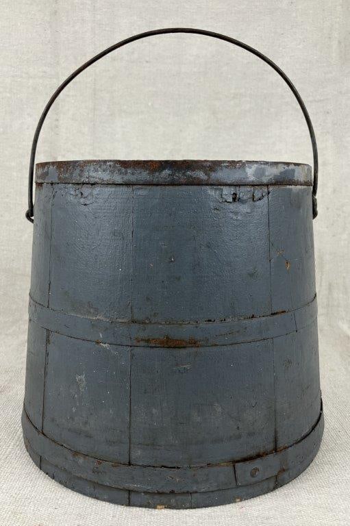 Blue Painted Firkin - 7