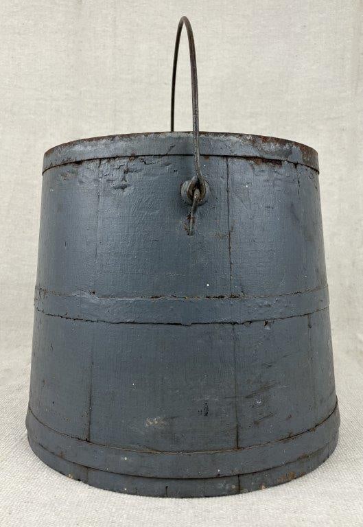 Blue Painted Firkin - 8