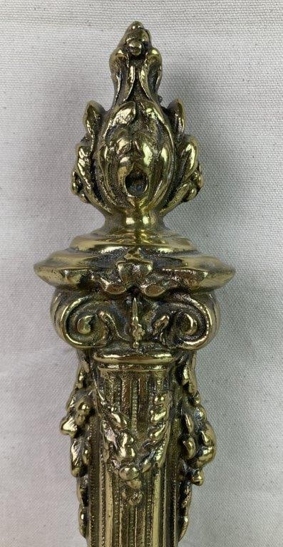 Cast Iron French-Style Column Andirons - 4
