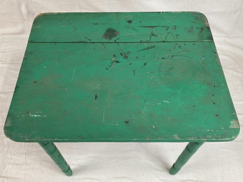 Green Painted Country Table - 2