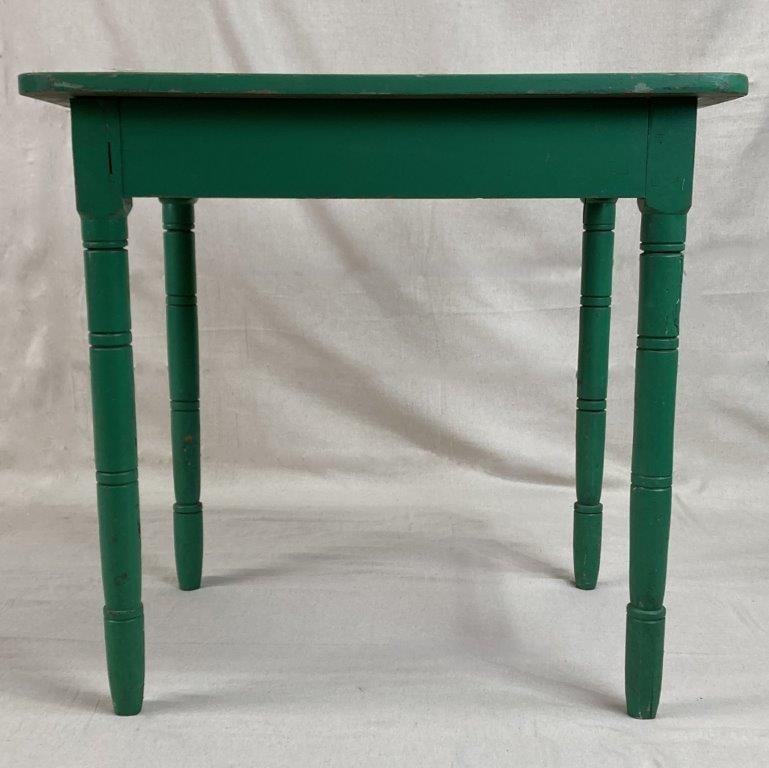 Green Painted Country Table - 3