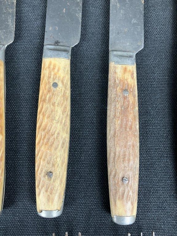 Imperial Cutlery Works Antler-Handled Forks and Knives - 3
