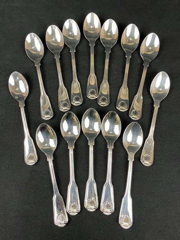 77-Piece Fiddle Shell by Towle Silverplate Flatware Set - 7