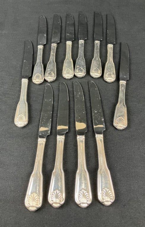 77-Piece Fiddle Shell by Towle Silverplate Flatware Set - 8