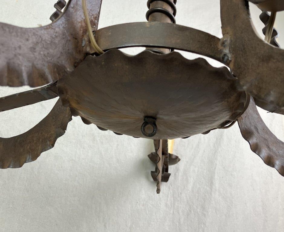 Iron Spanish Revival Chandelier - 4
